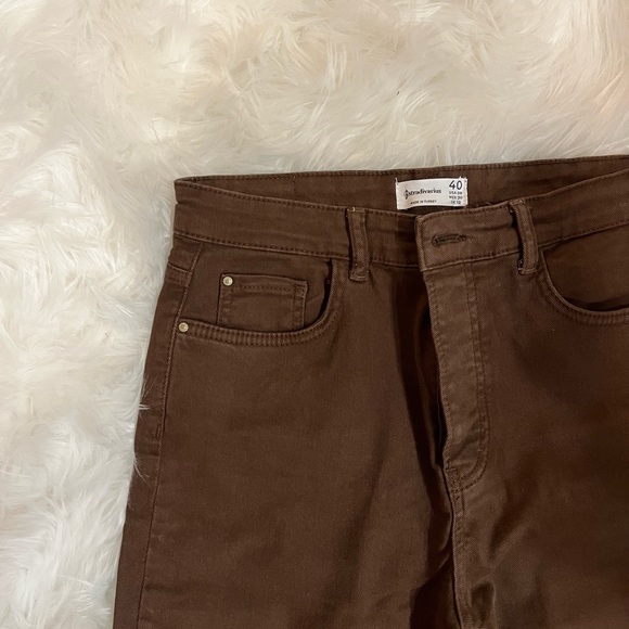 Stradivarius Faded Brown Flare Jeans - Picture 4 of 5